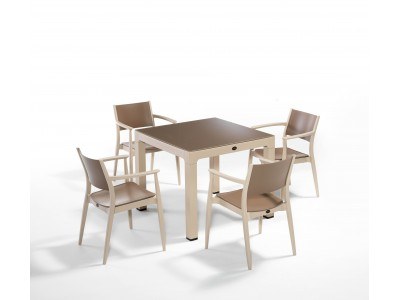 Градински комплект PONTE set 4 (капучино/пустинно кафе)